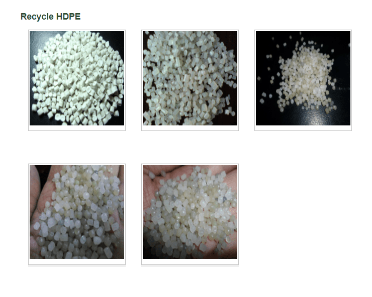 ลักษณะของเม็ดพลาสติก ชนิด Recycle HDPE